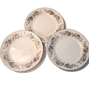 3 Creative Fine China #2345 Japan REGENCY ROSE Luncheon Plates